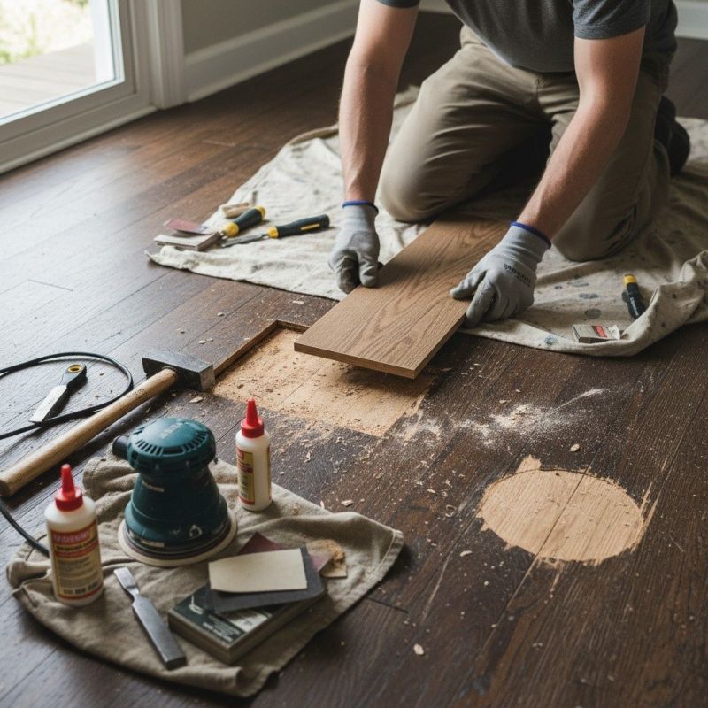 Damaged Hardwood Floor Repair